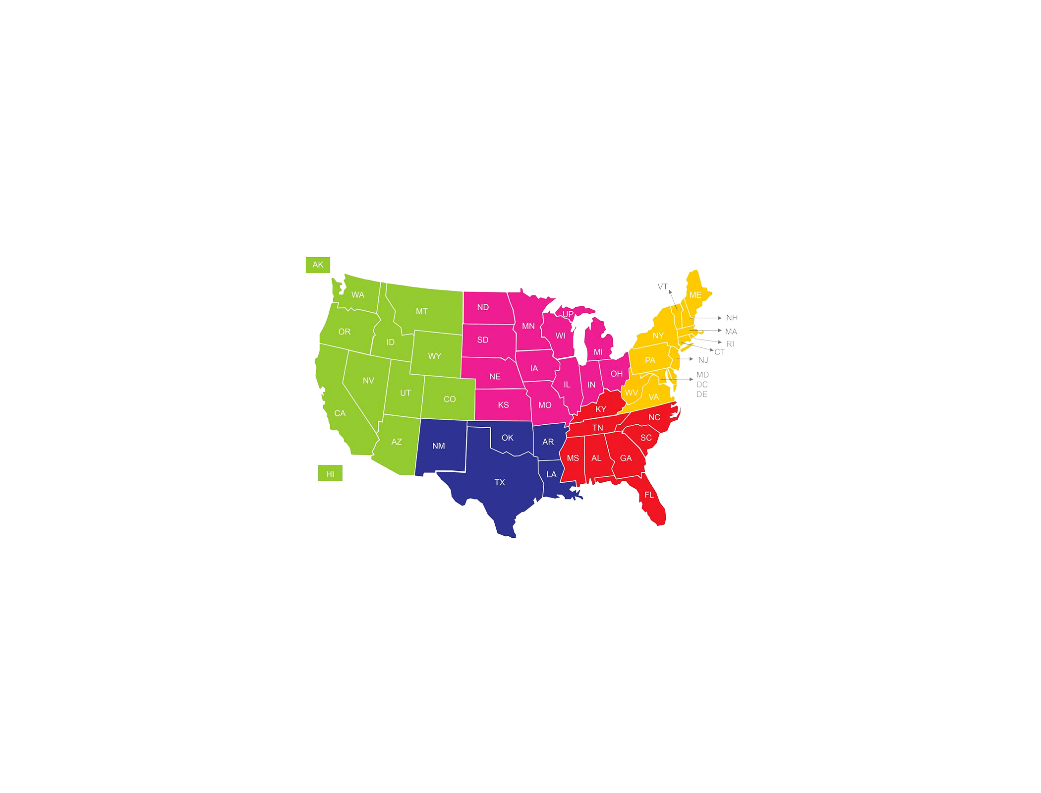 USASF Regional Map